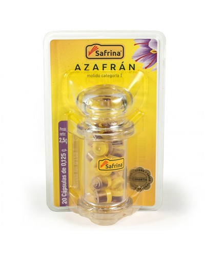 Azafrán molido. 20 cápsulas en Tarro