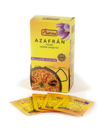 Saffron Powder. 100 envelops. Carton Box
