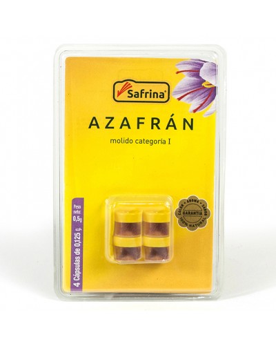 Azafrán molido. 4 cápsulas en blister
