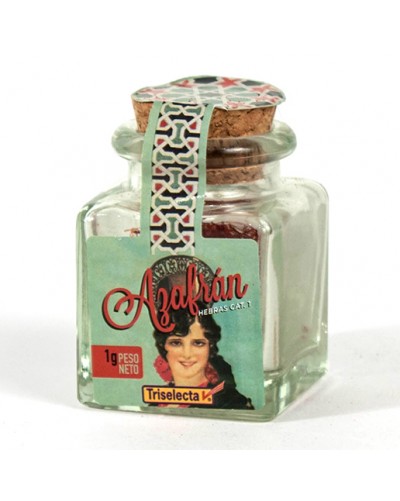 Saffron Filaments. Crystal jar.